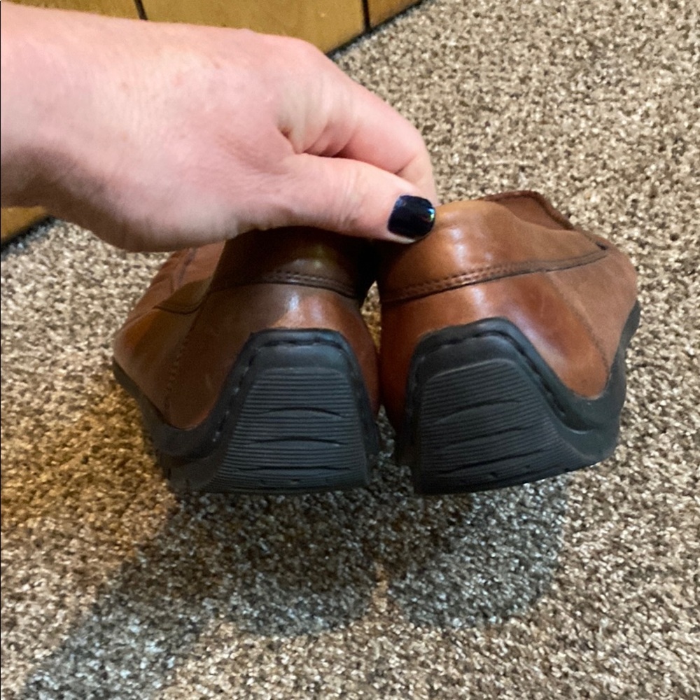 Ecco Brown Leather Slip-On Loafers Timeless Design - Picture 10 of 10